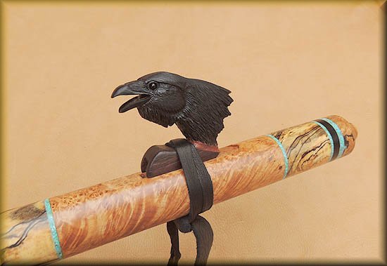 ebony-carved raven-spaltedd maple-flute-by jp-gomez-017.jpg (32216 bytes)